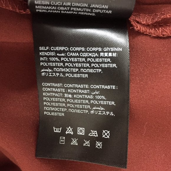 BEBE Hen/Brown Satin/Sateen Chiffon Pleats Ruffle V Neck Sleeveless Top - Picture 3 of 10